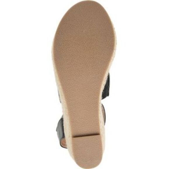 JOURNEE COLLECTION Womens Black Nora Open Toe Wedge Buckle Espadrille Shoes 9 - Picture 3 of 4